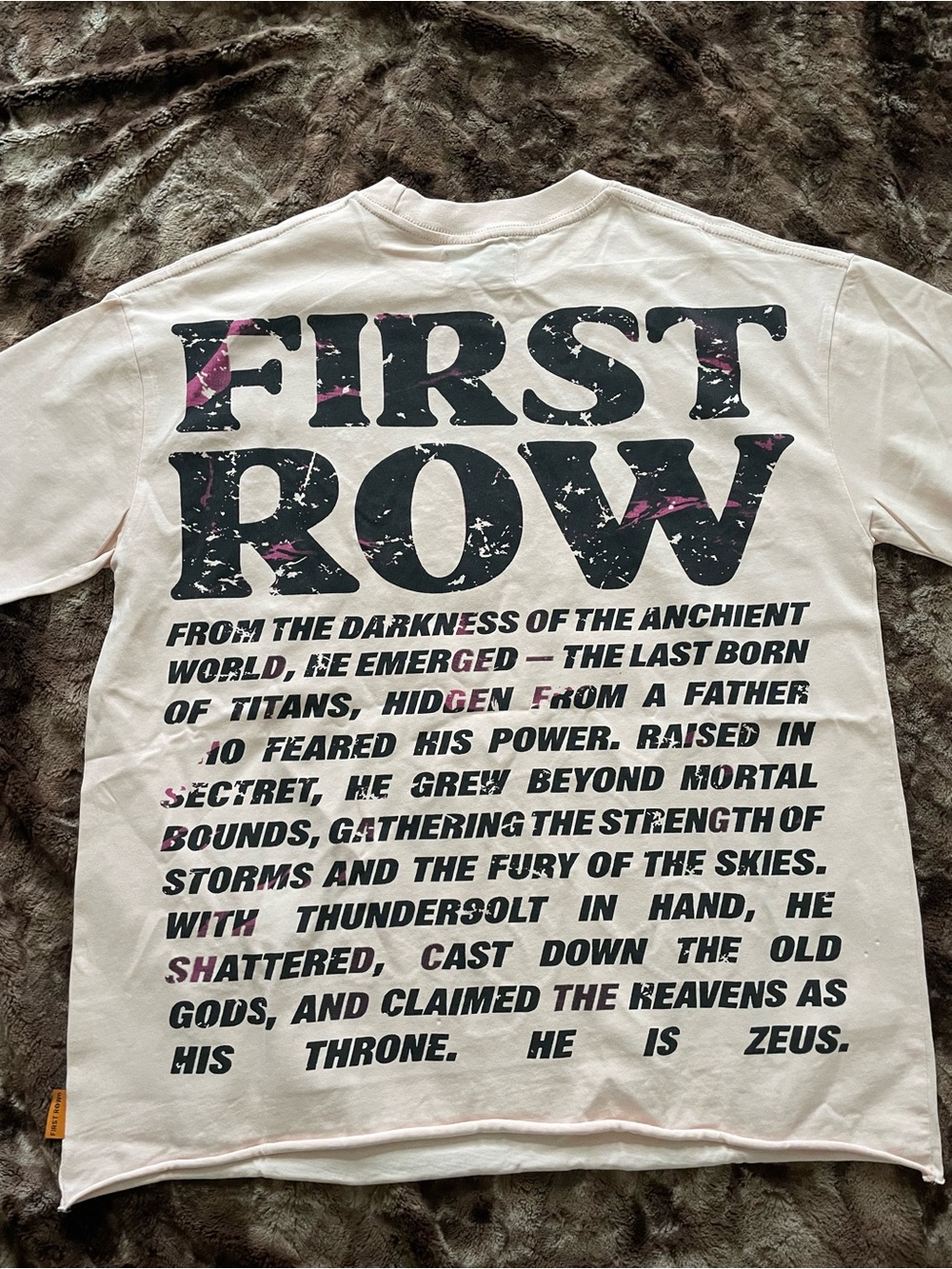 First Row rhinestone Zues T shirt - Picture 2 of 4